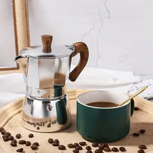 咖啡壺套裝土耳其鋁製八角壺義大利咖啡摩卡壺歐式煮咖啡器具用品
