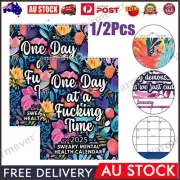 1/2x 2025 Funny Mental Health Calendar One Day at a F*cking Time Monthly Planner