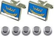 [Select Gifts] Shirt Dress Studs Helsinki City Finland Flag Cufflinks