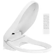 Advwin Smart Toilet Seat V-shaped Electric Bidet Toilet Seat Wireless Remote Control Heated Seat, Warm Water Wash, Air Dryer, Soft-Close Lid, Night Light
