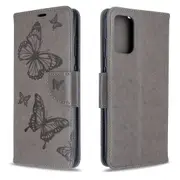 For Samsung Galaxy S20 Ultra Case, Butterflies Pattern PU Leather Wallet Cover with Stand & Lanyard, Grey