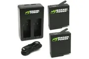 Wasabi Power Battery (2-PACK) AND Dual Charger For GoPro HERO7 BLACK, HERO6 BLACK, HERO5 BLACK, HERO 2018