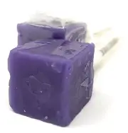 Hard Candy Cube Lollipop Suckers: Individually Wrapped - Grape, 100 Count