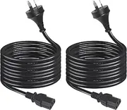 5 Meter Kettle Power Cord au Power Cable c13, 5m 3 pin Cable IEC C13 for PC Computer Monitor 2 Pack