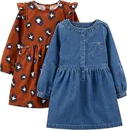 [Simple Joys by Carter's] Girls' 2-Pack Stretch Rib Dresses
