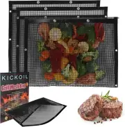 BBQ Mesh Grilling Bags Set 3 Large Grill Accessories BBQ Tools Reusable NonStick
