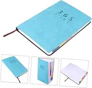 KALLORY Blue Calendar Notebook Plan Book for Students Office Practical Diary Notepad with Eye Protecting Classic Design for Creative Writing present Ideas