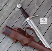 Hand forged Carbon Steel Viking Sword Battle Ready Medieval Arming With Scabbard