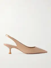 [Stuart Weitzman] Stuart Weitzman - Naomi Leather Slingback Pumps - Beige - US9 US 9 Neutrals