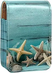Makeup Organizer,Makeup Lipstick Case for Outside Mini Bag Travel Cosmetic Pouch,Wooden Starfish Lantern