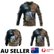 Fishing Hoodie Murray Cod Boating Streetwear Outdoor Jumper Unisex - AU Stock