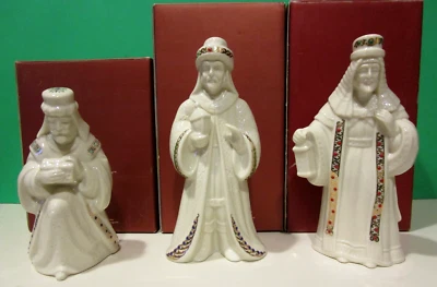 LENOX Nativity CHINA JEWELS 3 KING SET Balthazar Melchior Gaspar -- NEW in BOXES