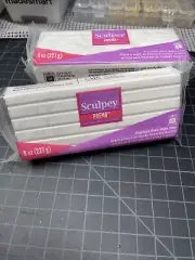 Branded New Polymer Clay Sculpey White Premo 8oz ClayBar US Shipping