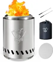 YEFU Tabletop Fire Pit 9.7 X 7.1 In, Low Smoke Camping Stove for Outdoor & Patio