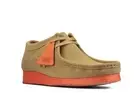 Clarks Originals Men's Light Tan Orange Suede Wallabee Shoes 26160204