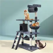 141cm i.Pet Cat Tree Scratching Post Condo Tower Furniture - Grey