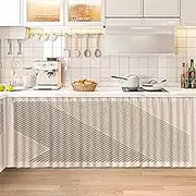 Liveinu Short Cabinet Curtains for Kitchen, Privacy Closet Curtain Dust Proof Under Sink Curtains for Bathroom Storage Room, Style 22
