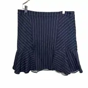 Banana Republic striped Skirt Short blue white fit&flare size 6 pull on NWT
