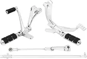 HDBUBALUS Motorcycle Forward Controls Complete Kit Pegs Levers Linkages Fit for Harley Sportster XL 883 1200 2004-2013 Chrome