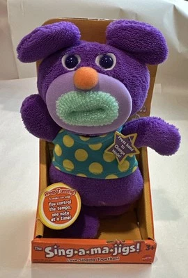 MATTEL Sing-A-Ma-Jigs Purple Plush Clementine NIB 2010