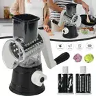 Cheese Grater Vegetable Chopper Fruit Vegetable Slicer Rotary Shredder UK