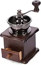 FELTECHELECTR Manual Coffee Beans Machine Hand Coffee Maker Pine Wood and Ceramic Burr for Brew