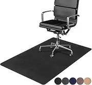 DELAM Office Chair Mat for Hardwood & Tile Floor, Under Desk Mat for Rolling Chair, Computer Gaming Chair Mat, Large Anti-Slip Floor Protector Rug, Not for Carpet, 55"x35", Black