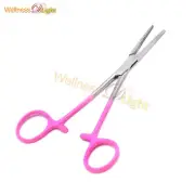 Dog Cat Pet Grooming Hemostat Hair Puller 5.5" Pink Ring
