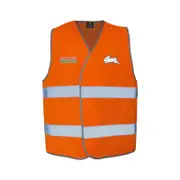 South Sydney Rabbitohs NRL Hi Viz Work Vest With Reflective Tape Orange