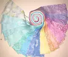 Batik 100% Cotton Fabric Jelly Roll 40 or 20 x 112cm x 6.35cm Chiffon Pastels