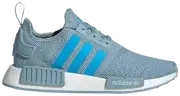 Brand New Adidas NMD_R1 J 'Shock Cyan' Ash Grey Shock Cyan Cloud 3.5 (G27688)