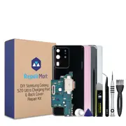 Samsung Galaxy S20 Ultra Compatible Charging Port & Back Cover Lens Installed Replacement DIY Repair Tools Kit