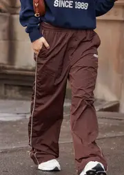 [Lorna Jane] Heritage Varsity Pants in Brown, Size - Small S Truffle