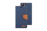 Mercury Goospery Canvas Diary Flip Case For Apple iPhone 13 Pro Max (6.7") - Navy