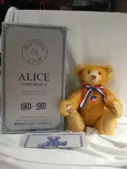 STEIFF 1903-1993 ALICE TEDDY BEAR IN ORIGINAL BOX - LIMITED EDITION OF 5000