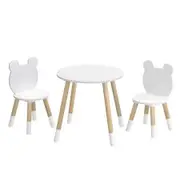 Keezi 3 Piece Kids Table and Chairs Set Activity Playing Study Children Desk