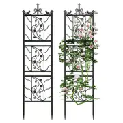 GREENYHAVEN Metal Garden Trellis Tall Plant Climbing Lattice Fence for Vegetables and Flowers