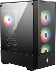 MSI Mid-Tower PC Gaming Case – Tempered Glass Side Panel – 4 x 120mm aRGB Fan – Liquid Cooling Support up to 240mm Radiator x 1 – MAG Forge 112R