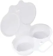 Microwave Egg Cooker, 2 Cavity Nonstick Poached Egg Maker with Lid for Home Kitchen