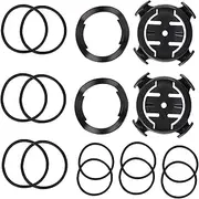 2 Sets Quarter-Turn Bike Mount Kit Compatible with Garmin Edge/Plus/Explore/Touring/XOSS G/G+ Cycling Mount Quarter Turn Edge GPS Computer Bracket Bicycle Extended Mount MTB Accessories (Black)