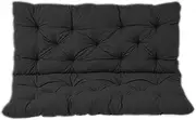 Outdoor Porch Swing Cushion Backrest Replacement Seat Pad for 2/3 Seater Swing Patio Furniture Soft Mat with String Garden Swing Cushion 120 * 100 * 8cm Black