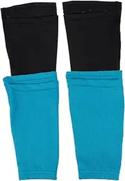 [NOLITOY] 2 Pairs Football Shin Socks Leg Protector Sleeve Football Leg Brace Elastic Leg Brace Child Calf Gear Tennis Leg Support Leg Protective Sleeve Football Leggings Socks Nylon