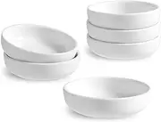 Auanlay Ceramic Dipping Bowls Set of 6, Soy Sauce Dish, 3 Oz Dip Bowls, Mini Pinch Bowls, Sauce Cups, Small Serving Bowls for Side Dishes, Condiment, Sushi, Appetizer, Seasoning, White