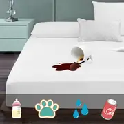 100% Cotton Fitted Waterproof Mattress Protector Terry Cotton Bed Soft Cover SB/LSB/KSB/DB/QB/KB