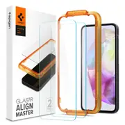 SPIGEN Galaxy A35 5G Case, 2024 Genuine Tempered AlignMaster 2 PCS Glass Cover for Samsung