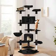 BEASTIE 203cm Cat Tree Scratching Post Black