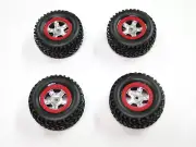 NEW TRAXXAS 1/16 SLASH Wheels & Tires RED Rings RD14R