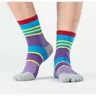 Stripe Street Funny Socks with Toe Organic Cotton Toe Socks