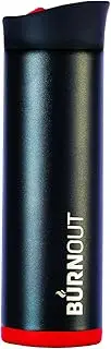 BURNOUT Temperature Regulating Travel Mug 16 oz Black - Drink NOW & Heat-Zorb Tech by Lexo