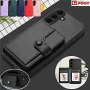 For Samsung S25 S24 FE S23 S22 S21 S20 Ultra Plus Leather Wallet Case RFID Cover